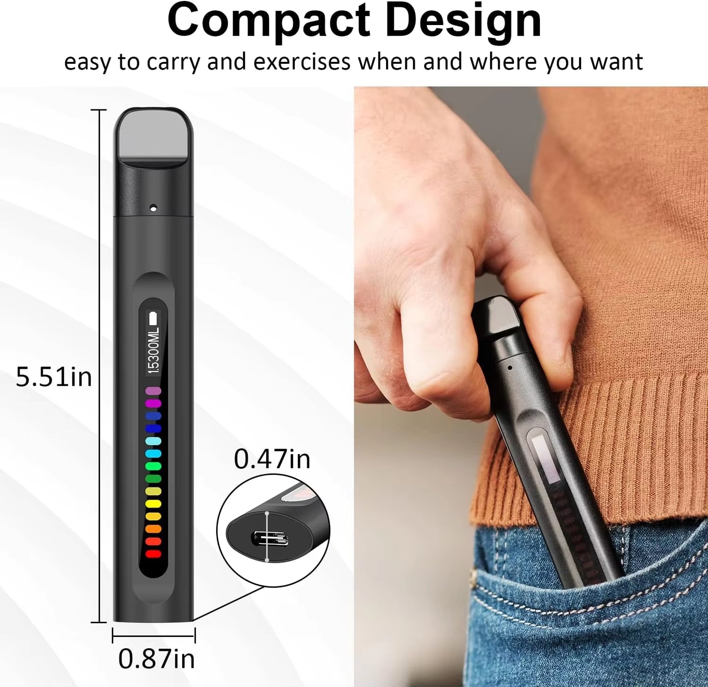 Smart Breathing Trainer, Breathing Exercise Device with Breath Monitor App to Strengthen Breathing Muscles